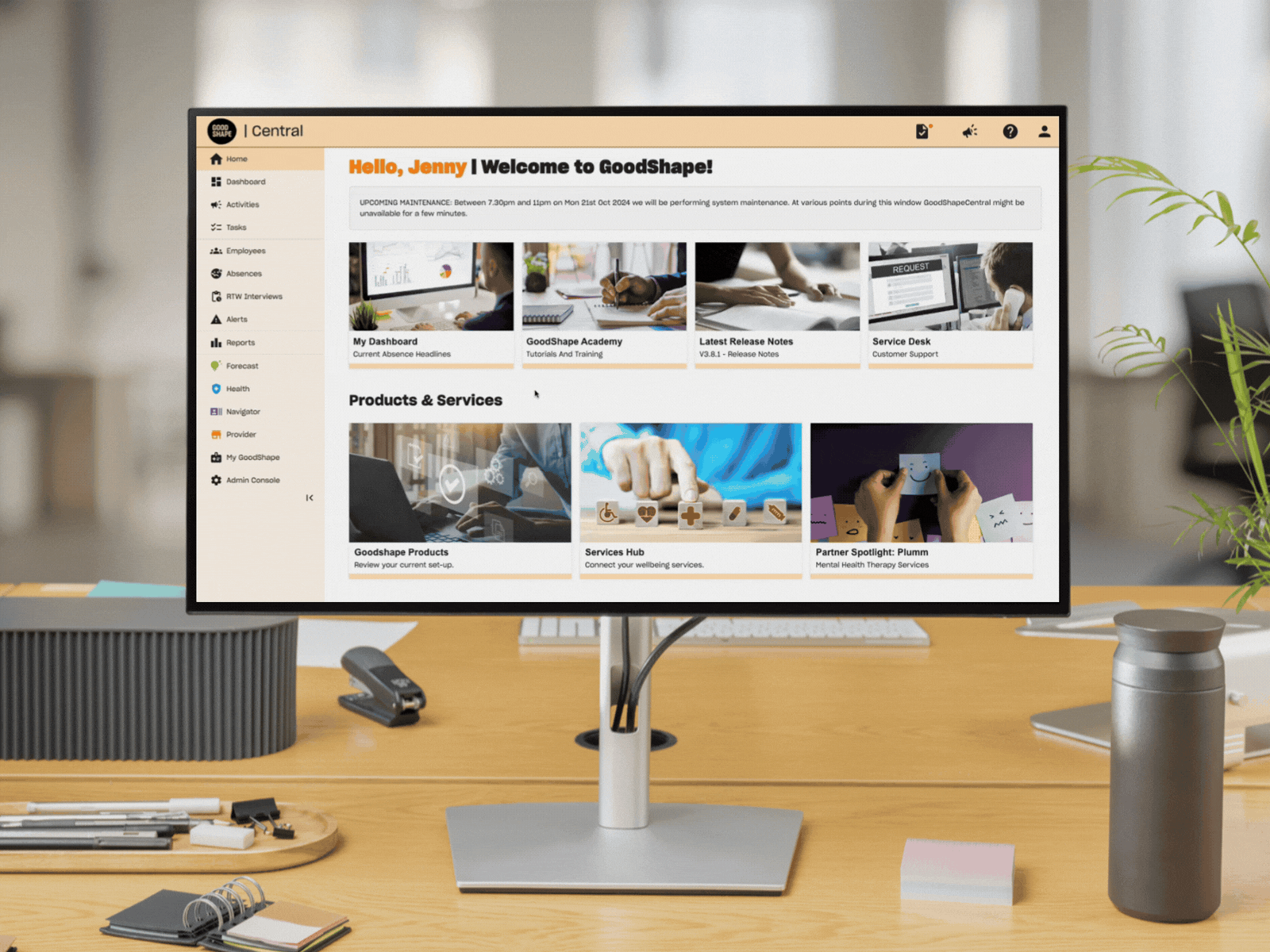 Overview - app and GSC mockup